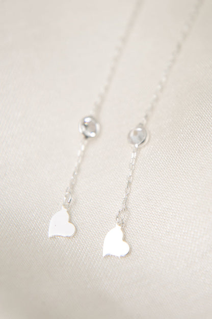 Women's 925 Sterling Silver Heart Earrings