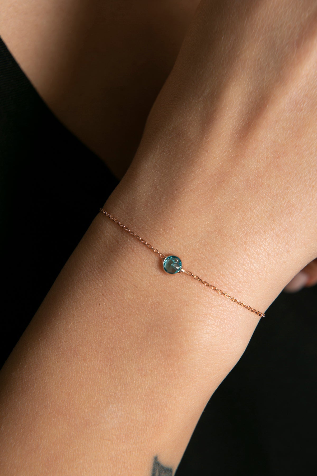 Women's Single Stone Model 925 Sterling Silver Bracelet