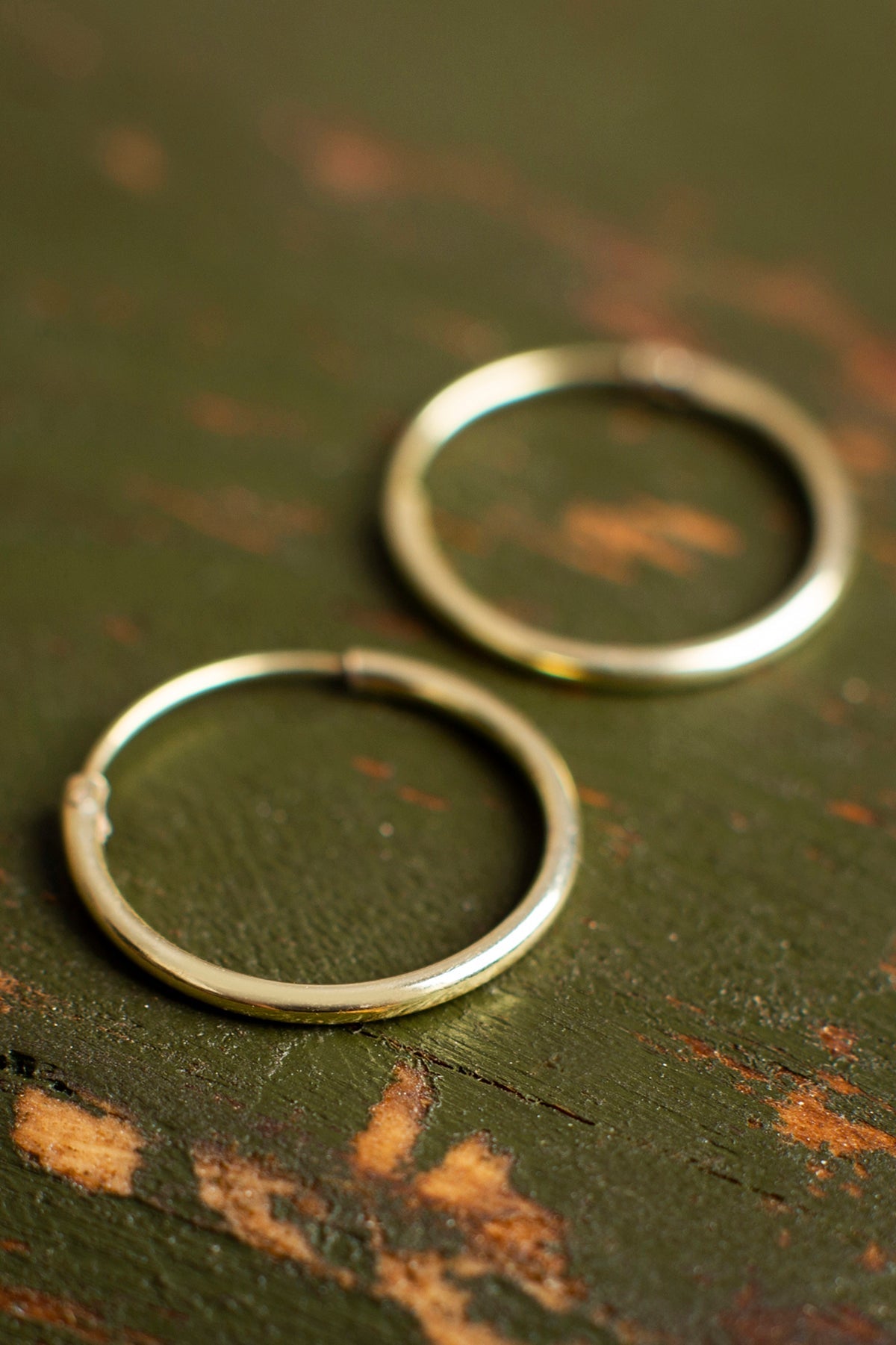 Women's Gold-Plated Hoop 925 Sterling Silver Earrings