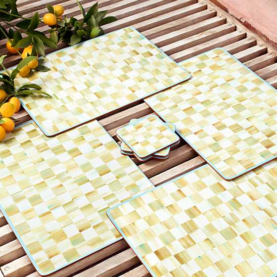 MacKenzie-Childs Parchment Check Placemats - Set of 4