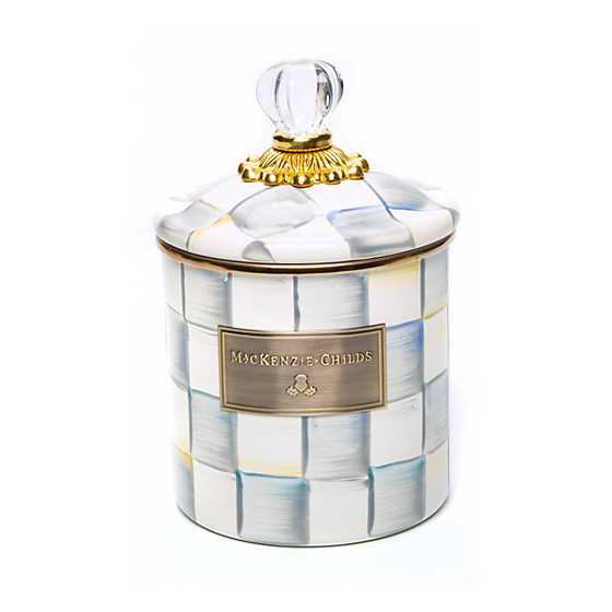 MacKenzie-Childs Sterling Check Canister Small