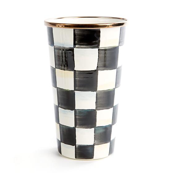 Courtly Check Enamel Tumbler - 20 Ounce Tableware Mackenzie Childs 