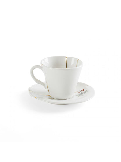 Kintsugi Coffee cup with saucer Tableware SELETTI 