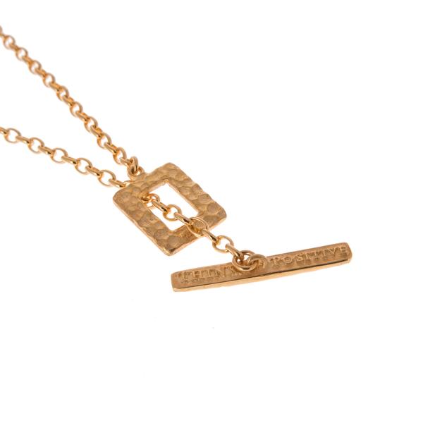 Think Positive Chain Gold Plated Sterling Silver Necklaces