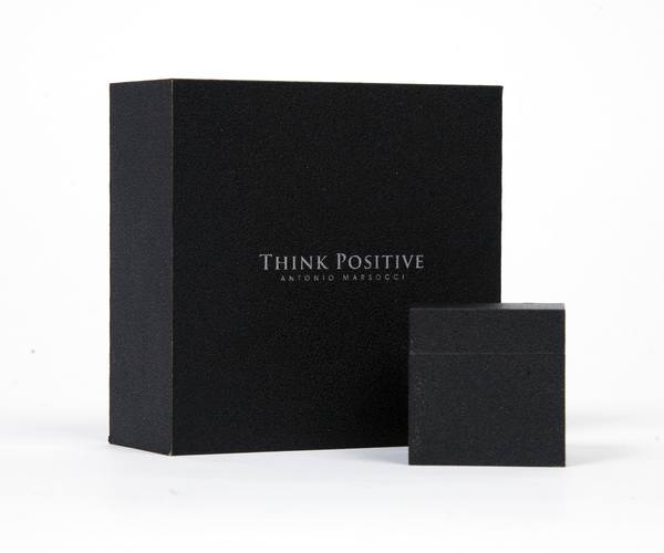 Think Positive Round Rhodium Plated Sterling Silver necklaces